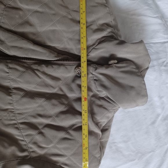 VTG Luba Paris Women's Metallic Khaki Spring Fall Coat Jacket Lagenlook - Picture 9 of 11